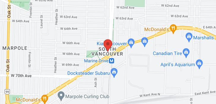 map of 1501 8189 CAMBIE STREET